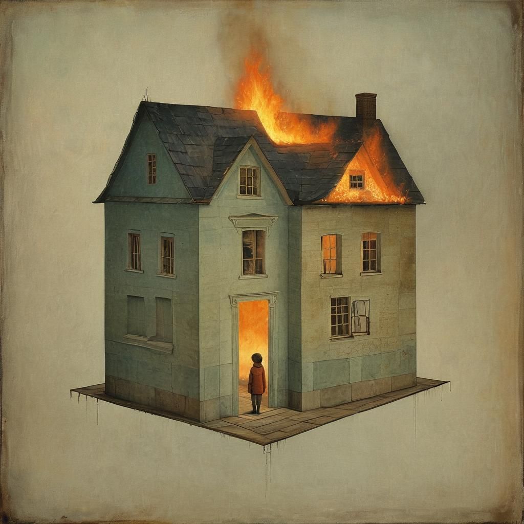 Ethereal Child's Spectral Return: Surreal Dreamscape