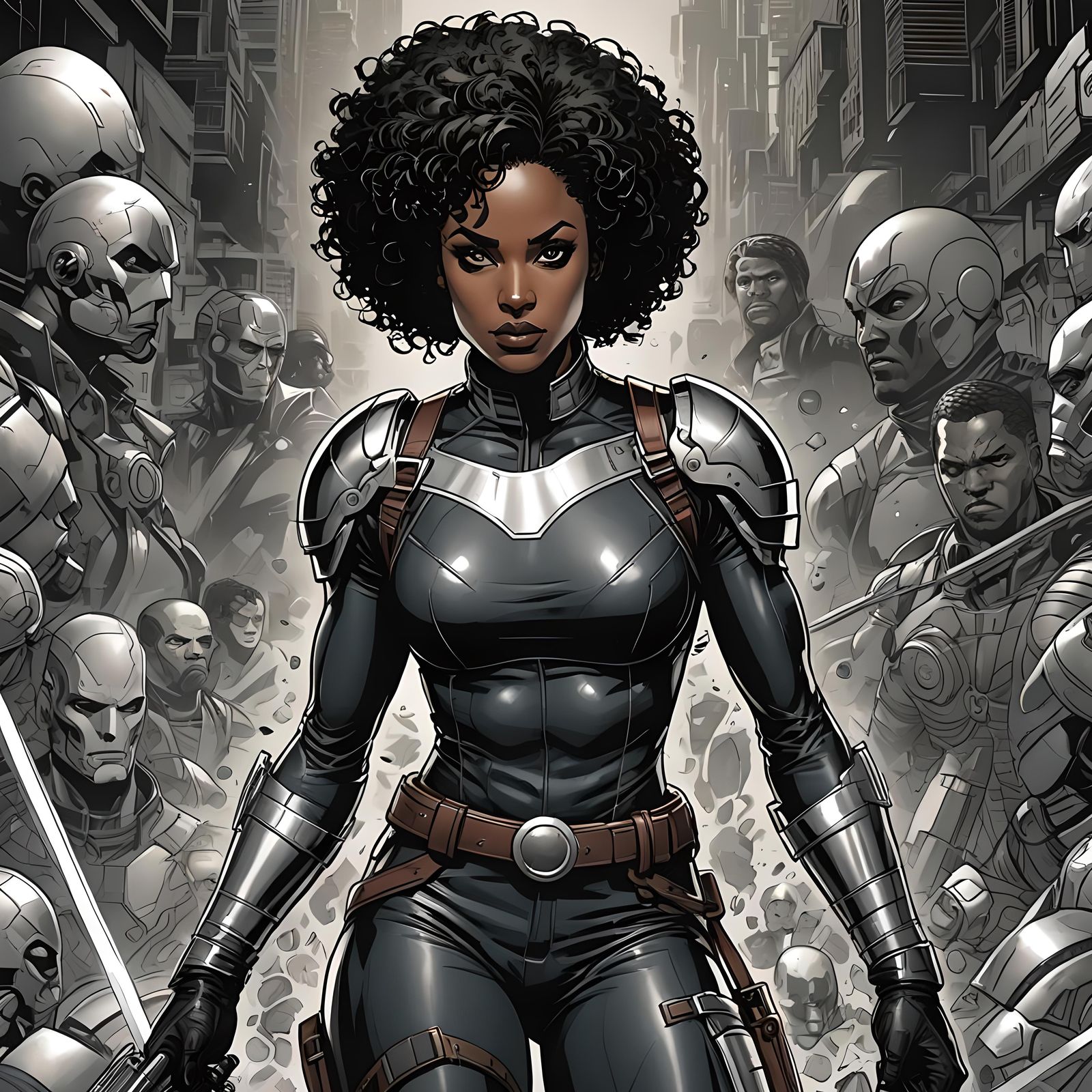 Misty Knight Comic Book Art by Mark Brooks & Dan Mumford