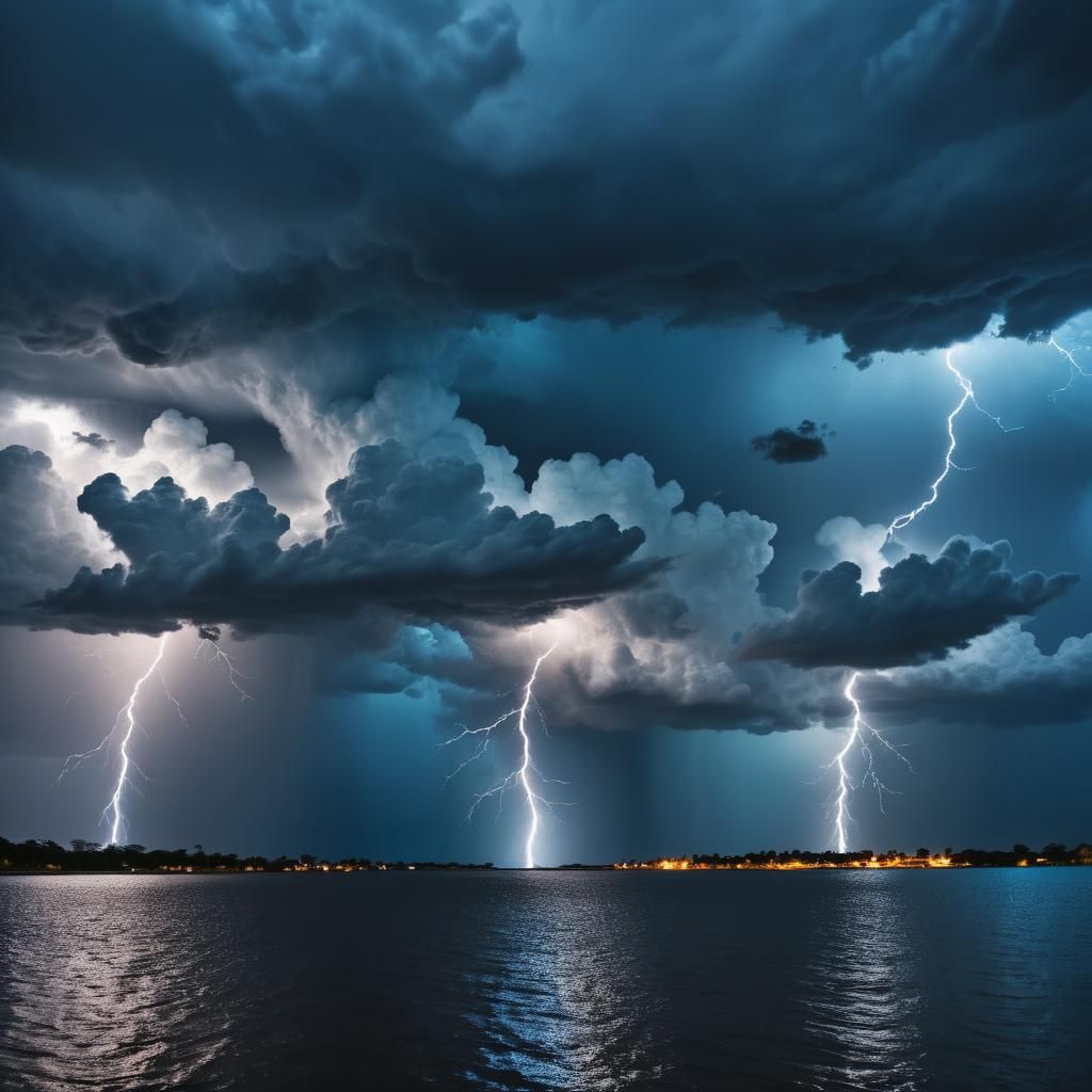 Dramatic Lightning Storm Over Maracaibo Lake