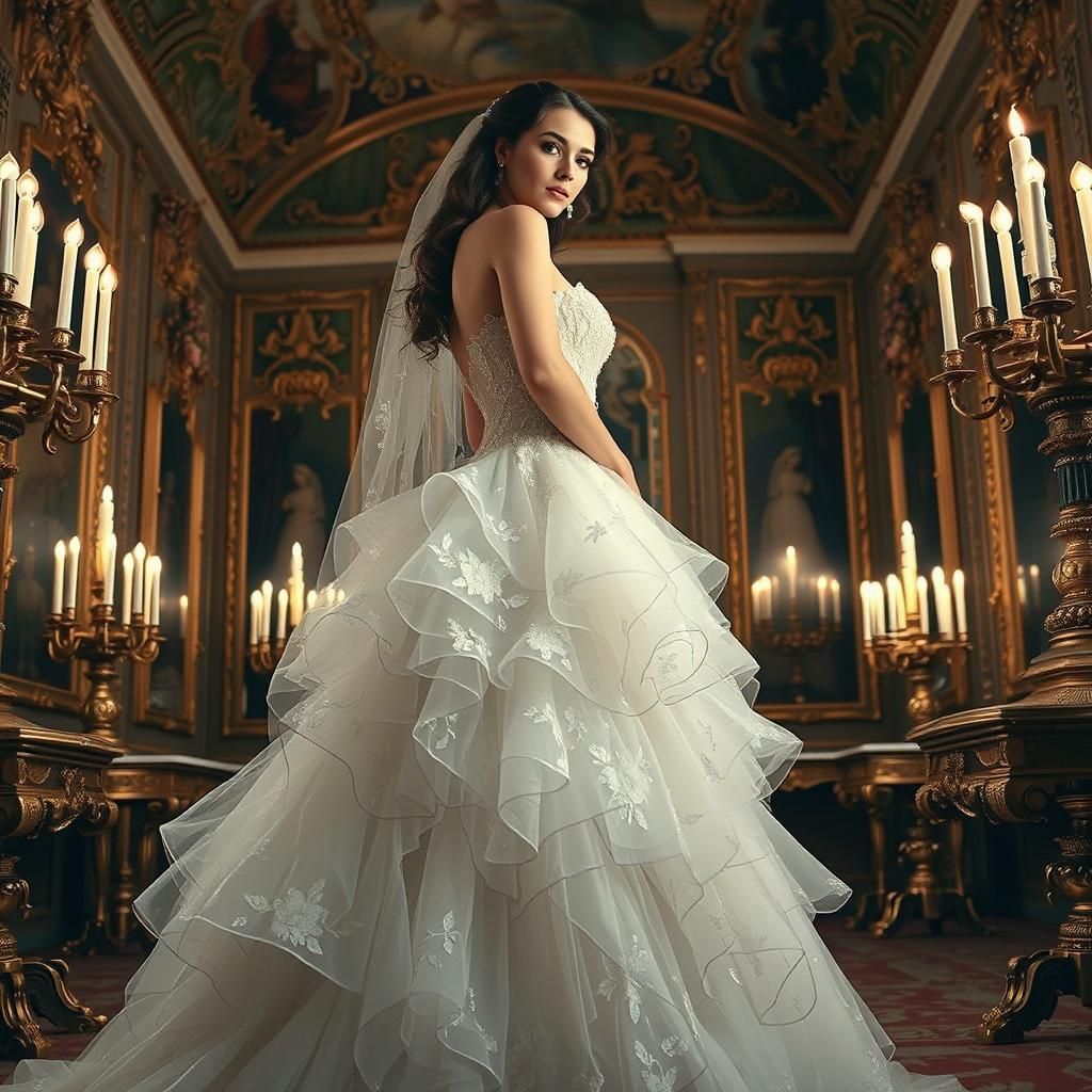 Haute Couture Bridal Fashion in Baroque Setting