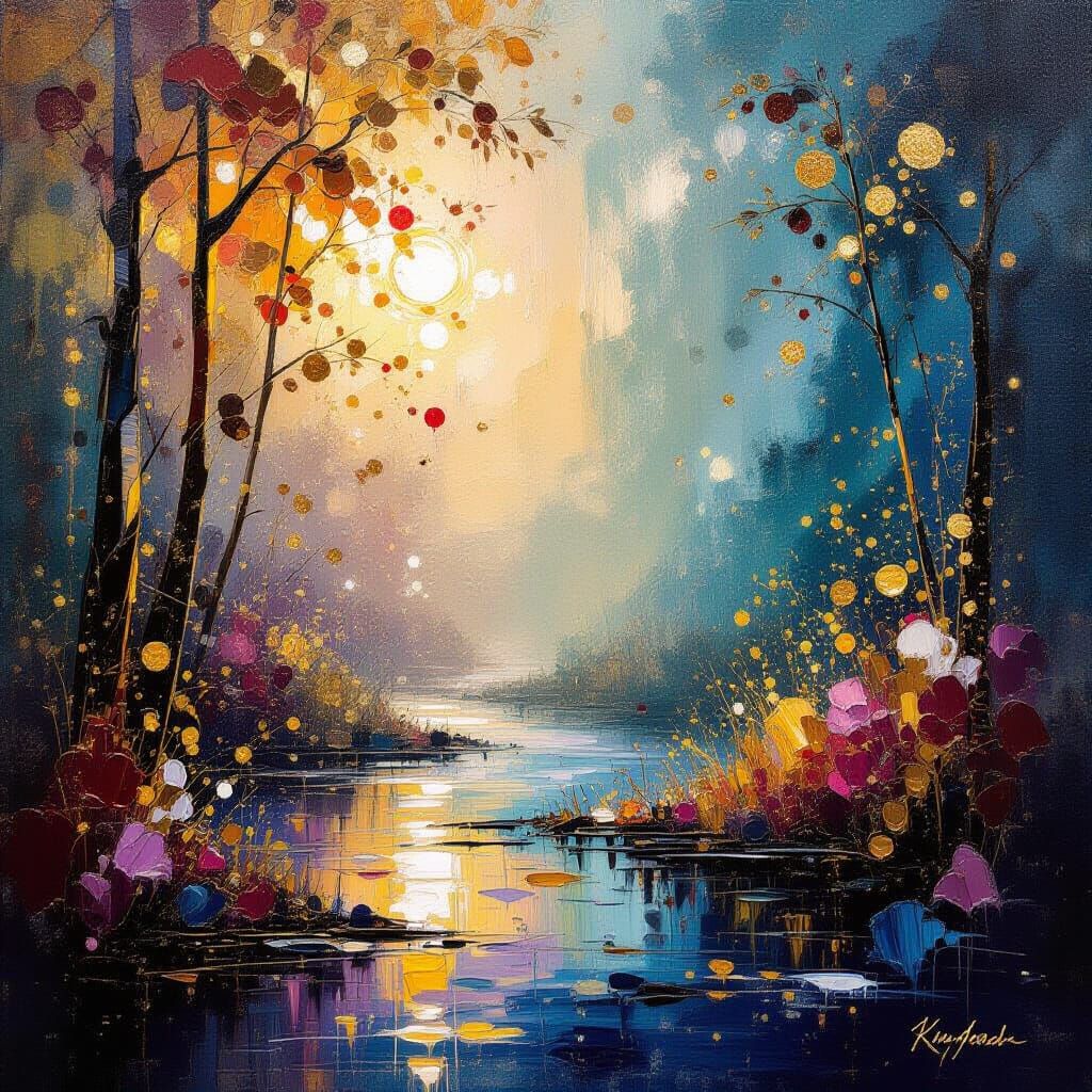 Ethereal Dreamscape Impasto Oil Painting