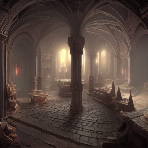 Epic Detailed Dungeon: A Digital Matte Painting