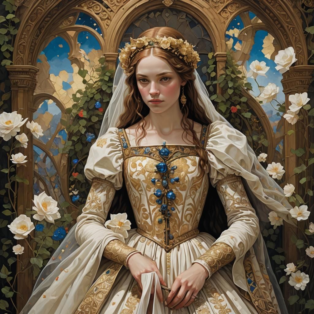Portrait of Juliet in Pre-Raphaelite Style