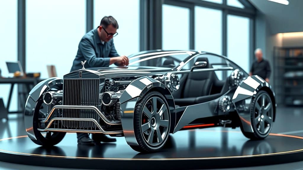 Rolls-Royce Concept Electric Car in Design Studio