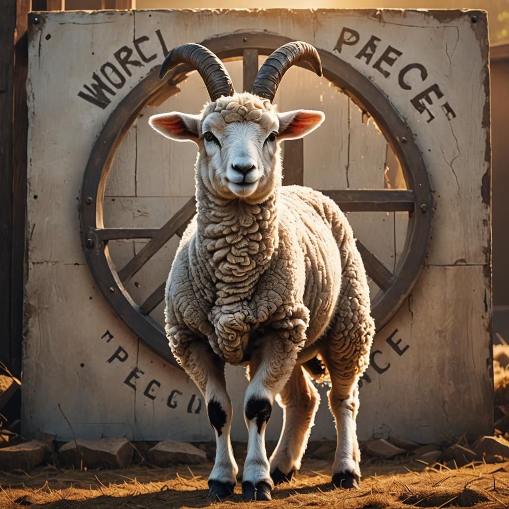 Lamb with Horns Promotes World Peace
