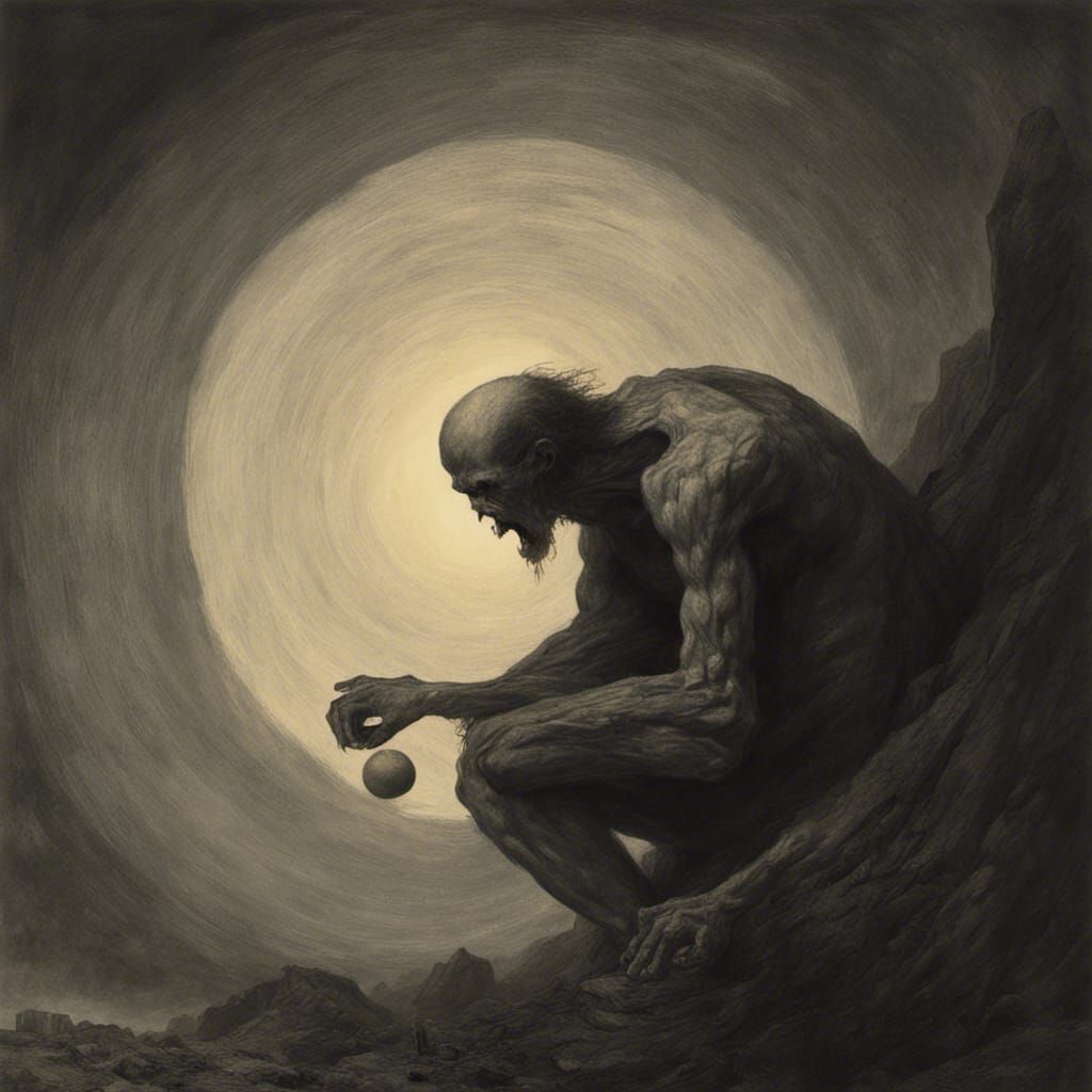 Titan Chronos Reimagined: A Dark Digital Art Piece