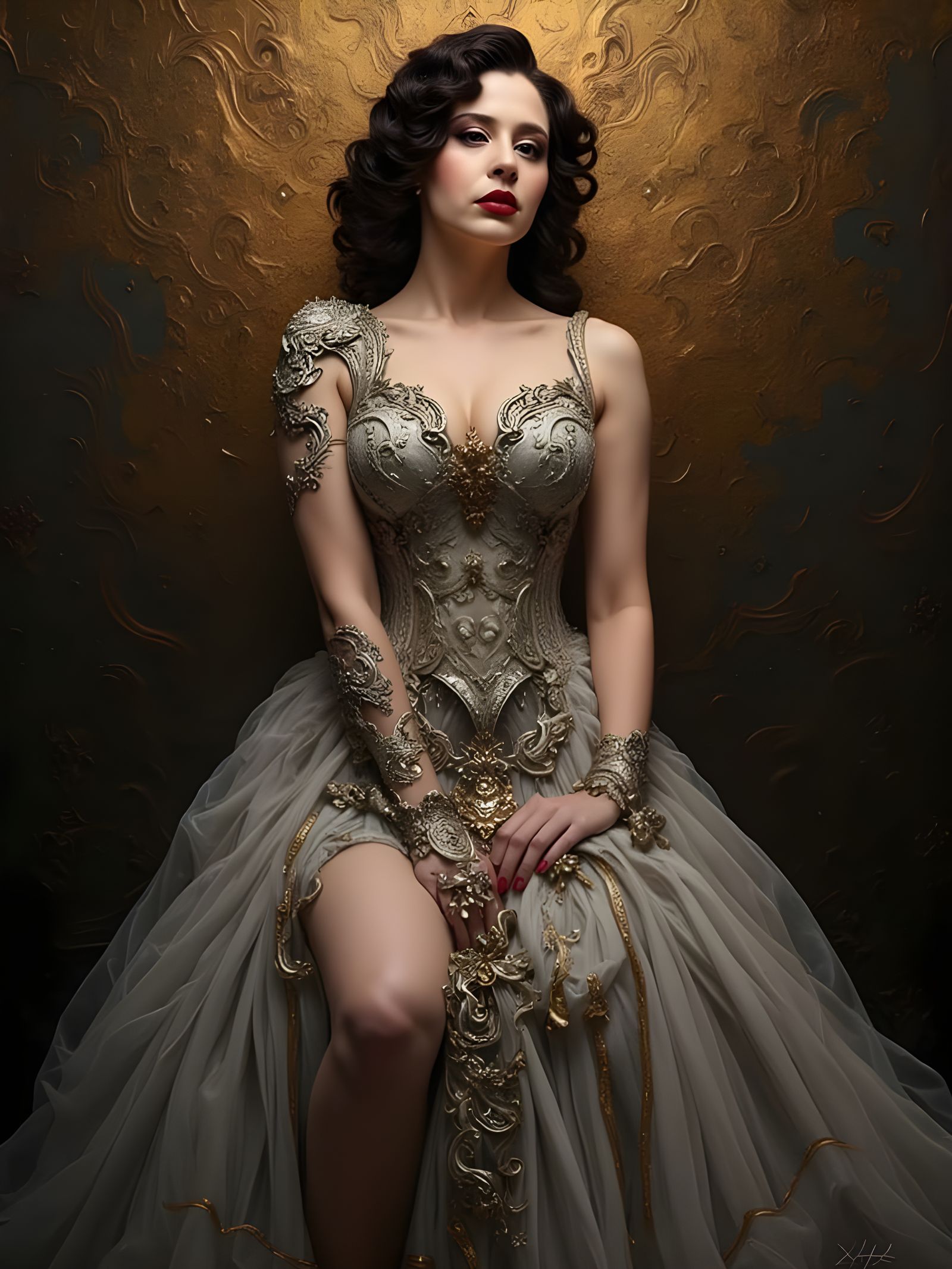 Gothic Fantasy Woman with Dramatic Features