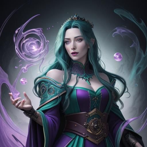 Whimsical Wizards Brewing Magic Potion: Candyland Art