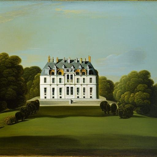 White Chateau in Rococo Style