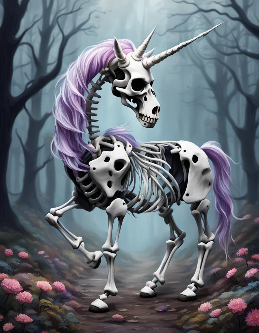 Skeleton Unicorn: A Macabre Fantasy
