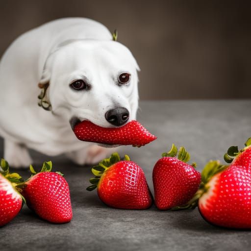 Eggdog Eats Strawberry: Professional Photography