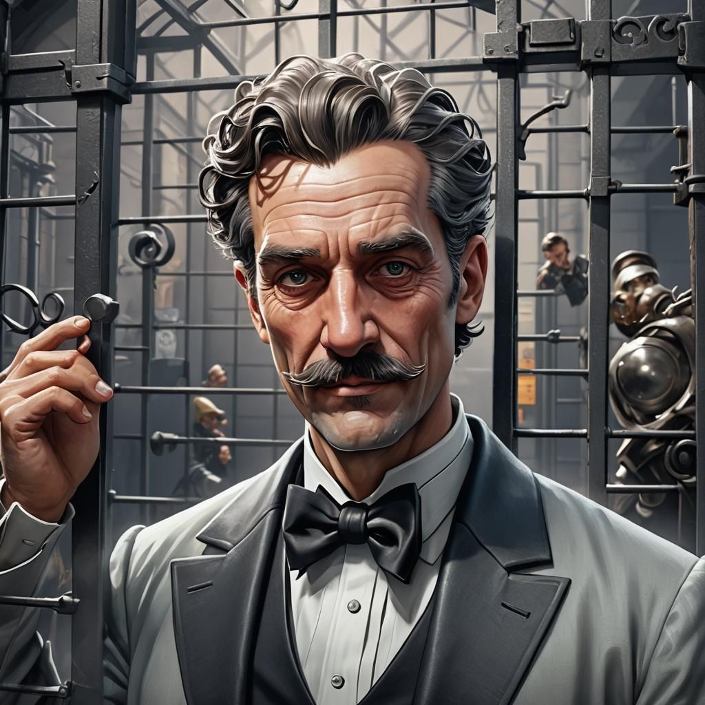 Monopoly Man: Jail Portrait in Artstation Style