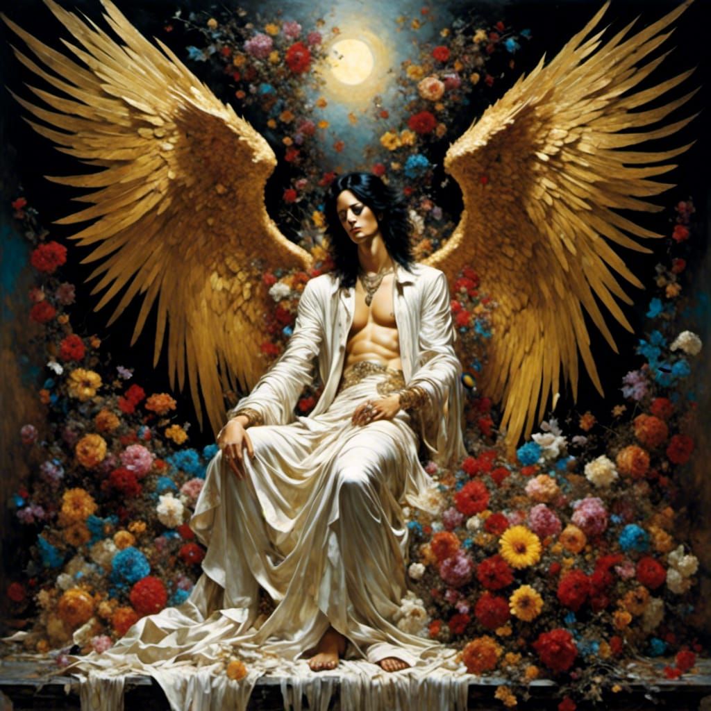 Ethereal Angel of Darkness and Beauty