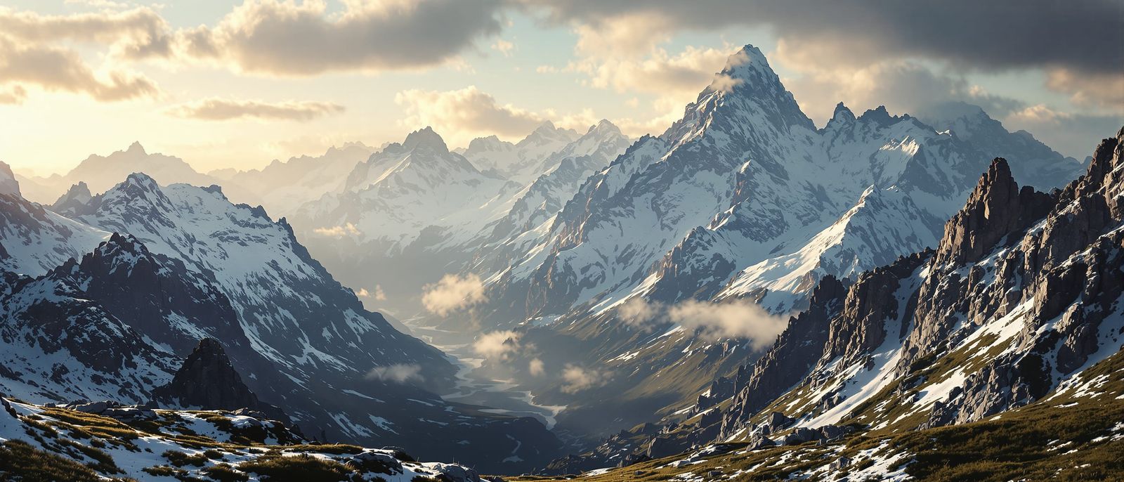 Majestic Swiss Alps in Cinematic Impressionist Style
