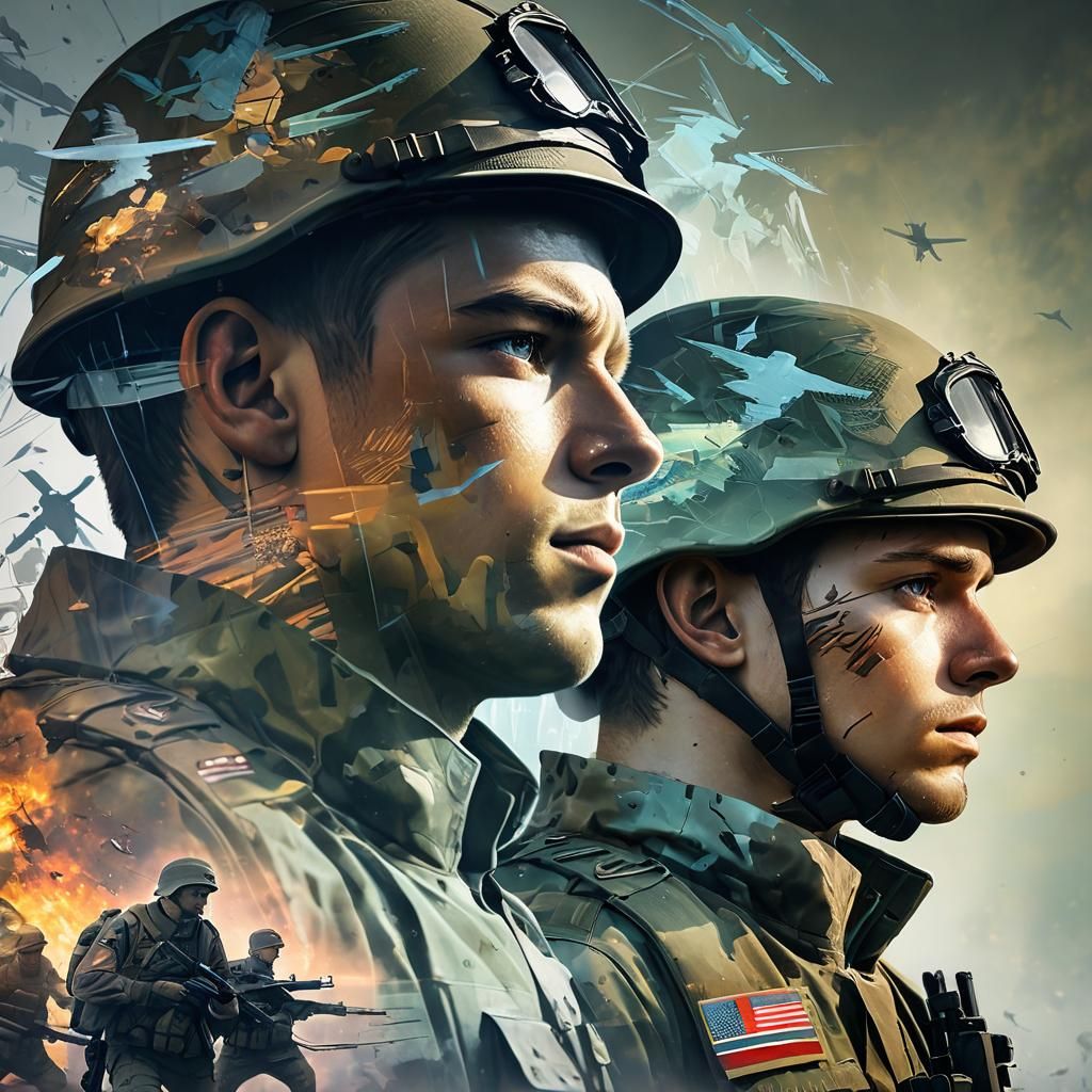 Heroic Soldiers Merge in Holographic Double Exposure