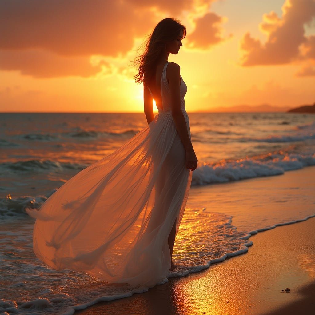 Golden Hour Siren of the Ocean