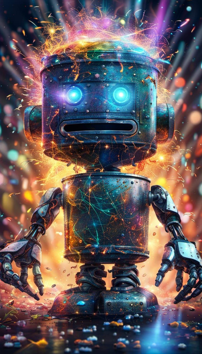 To Me, A Robot Is Just A Trash Can With Sparks Coming Out Of It