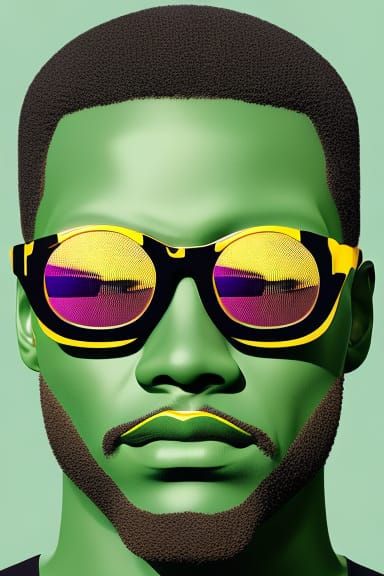 Caribbean Man in Pop Art Screen Print