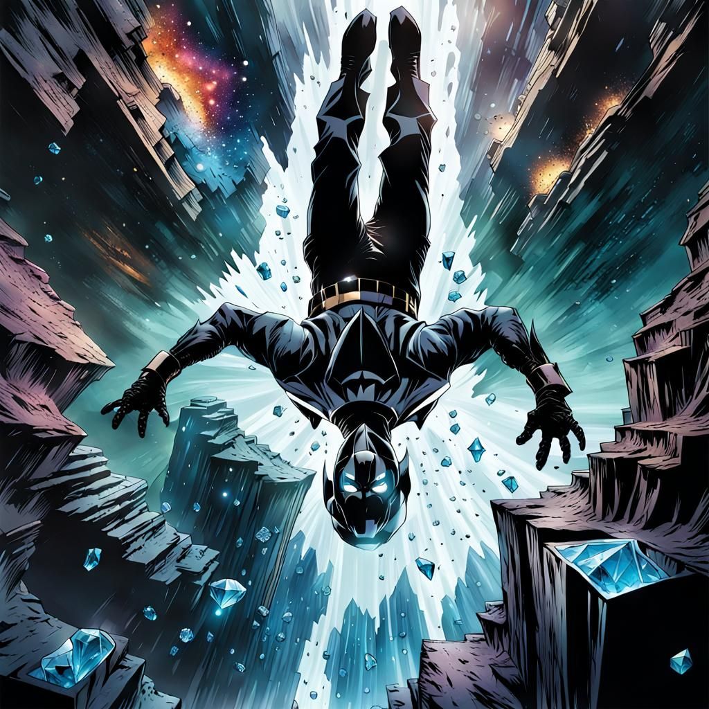 Upside Down: An Alien Falling into a Crystal Abyss