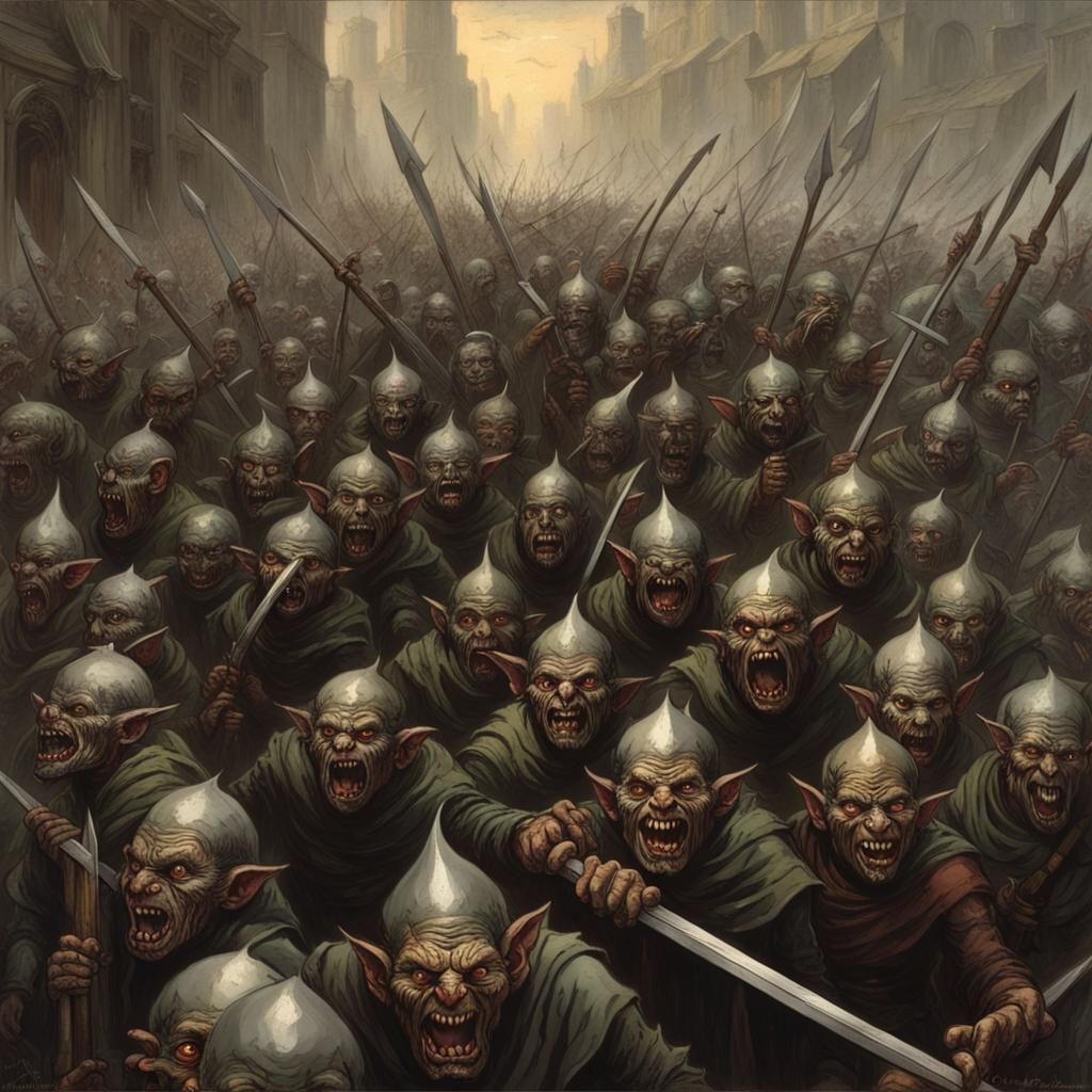 Epic Goblin Horde Confronts Mankind Army
