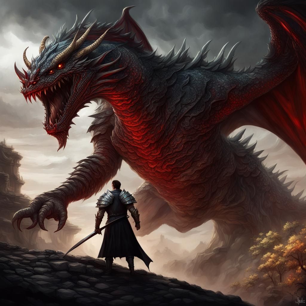 Bradok III vs Kryevan the red evil.