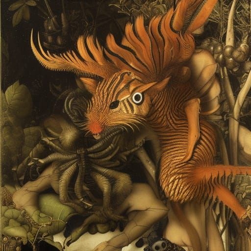 Baroque Art Theft Scene in the Style of Frans Snyders