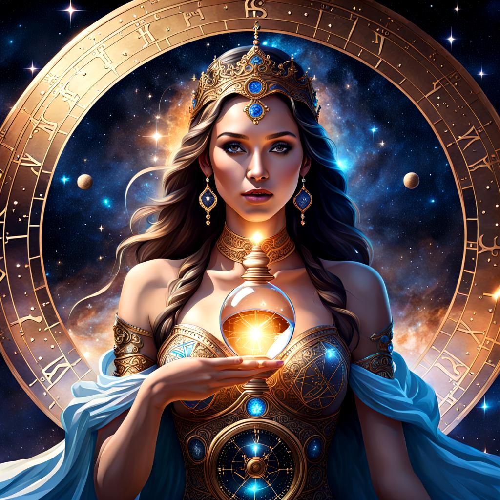 Cyber Goddess of Astrology Controls Time