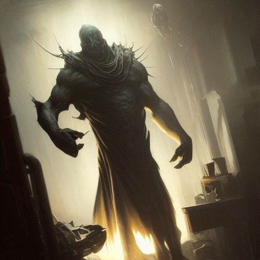 Sinister Gothic Scene in Dark Fantasy Style