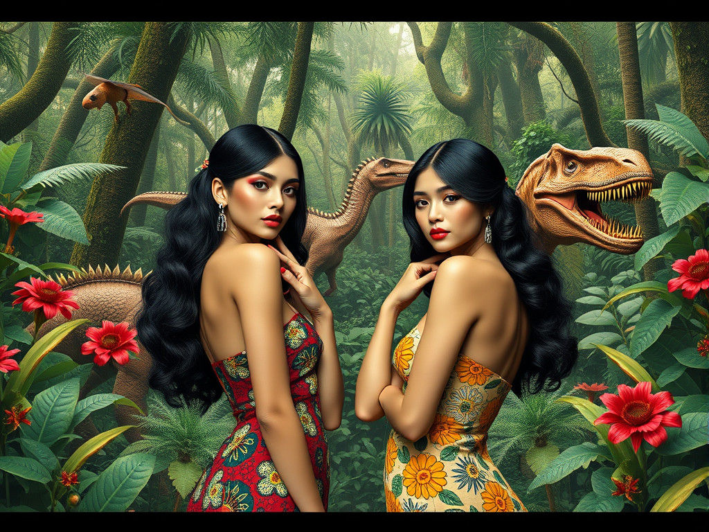 Fractal Kusama Models in a Jurassic Jungle