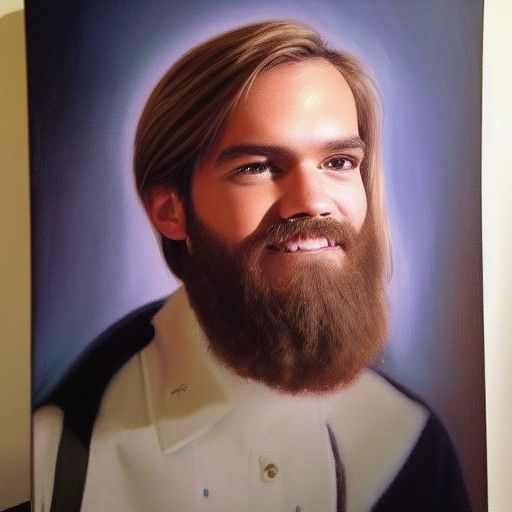 PewDiePie: Oil Painting Portrait in Gurney Style