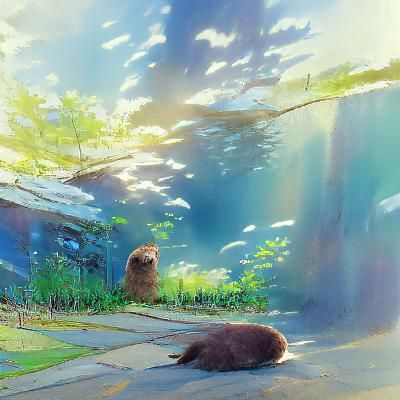 Anime Otter Key Visual by Makoto Shinkai
