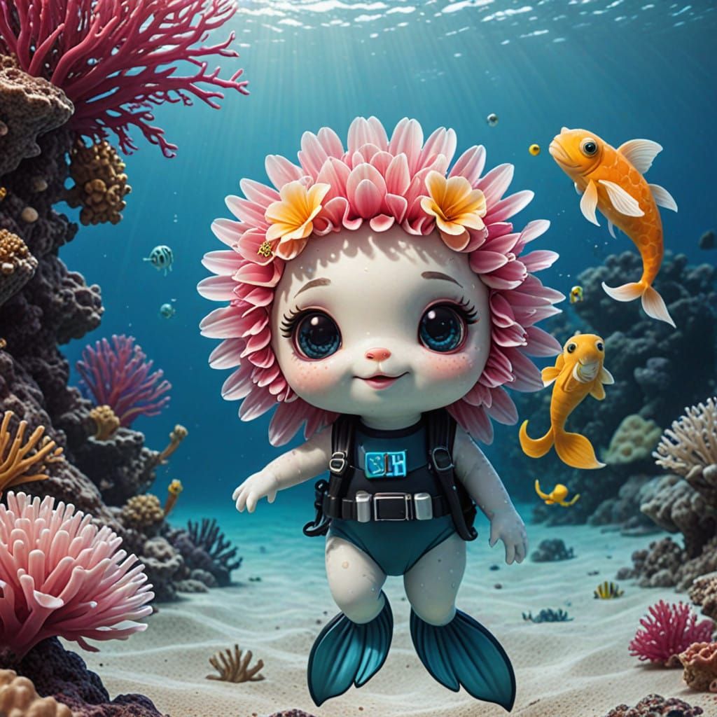 Beloved Flower Creature Embarks on Oceanic Mermaid Quest