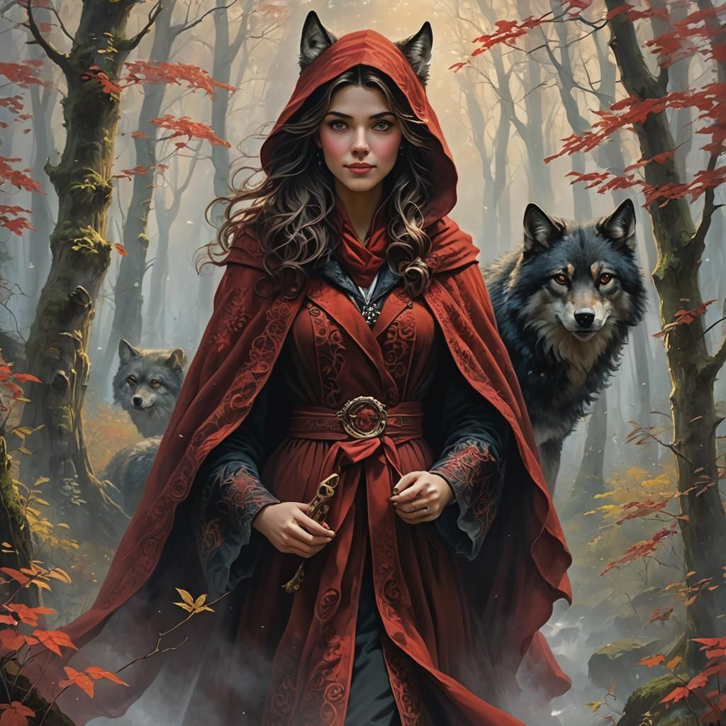 Red Riding Hood in a Magical Forest