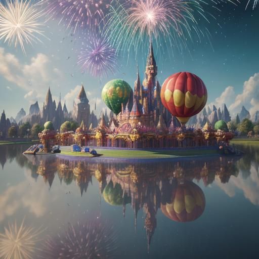 Gru and Shrek Superhero at Amusement Park