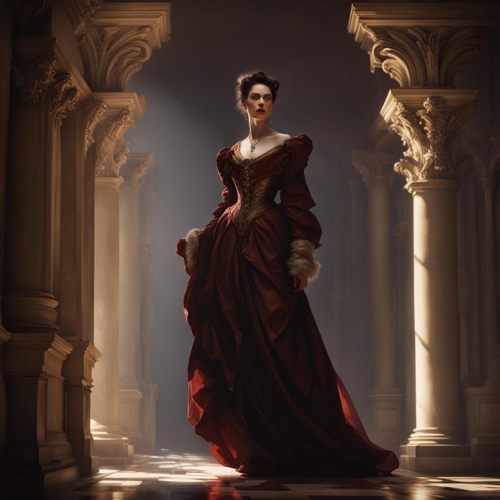 Dramatic Figure in Chiaroscuro Style