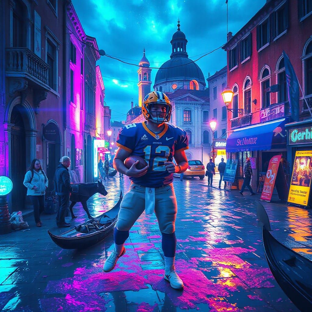 Quarterback in Venice with Lovecraftian Elements
