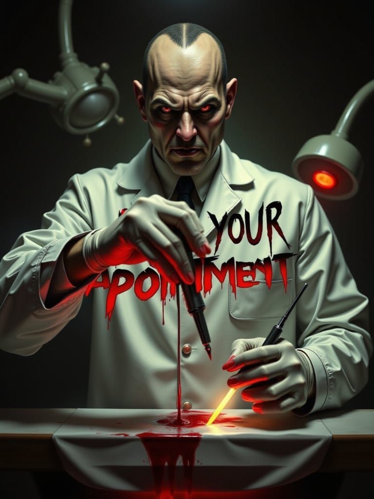 Sinister Dentist Looms Over You in a Haunting Dental Office ...