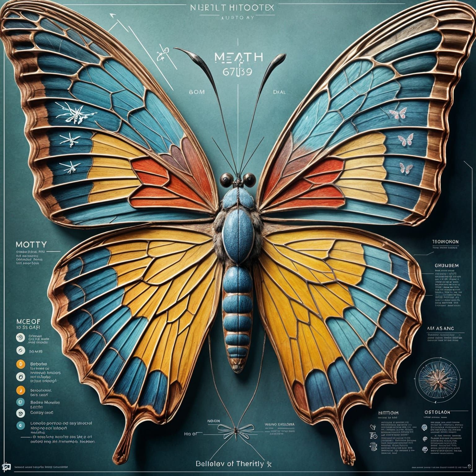Detailed Butterfly Anatomy Infographic