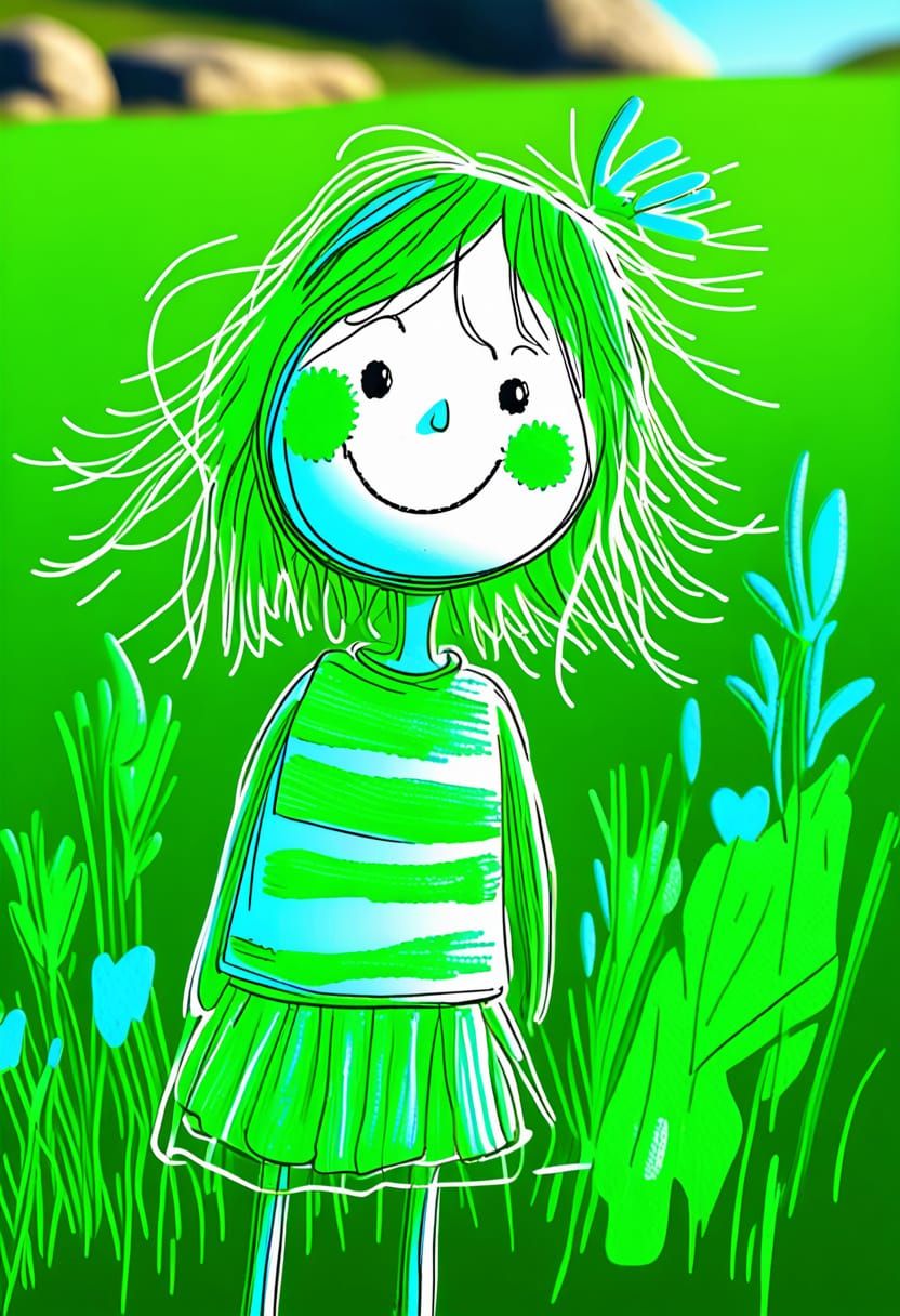 Photorealistic CGI Creature in Field with Sunlight