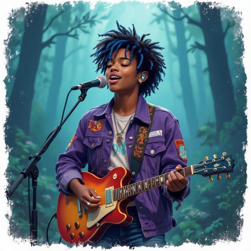 Teen Singer's Studio Fades to Mystical Forest