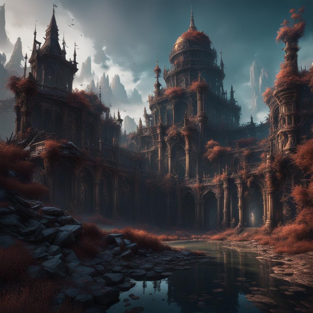 Fantastical Blight in Detailed Matte Painting