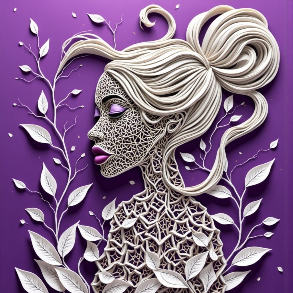 Papercraft Fusion: Quilling and Layered Silhouettes