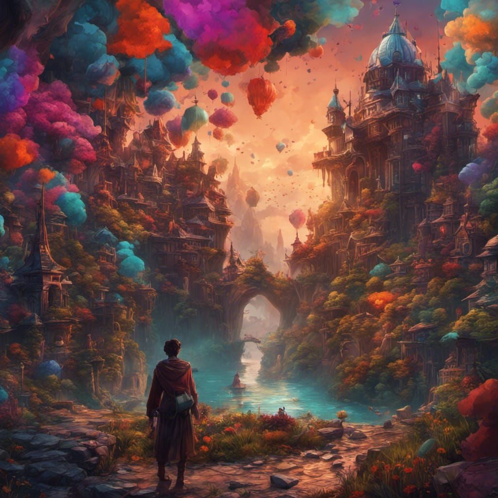 Fantastical Landscape in Vibrant Colors