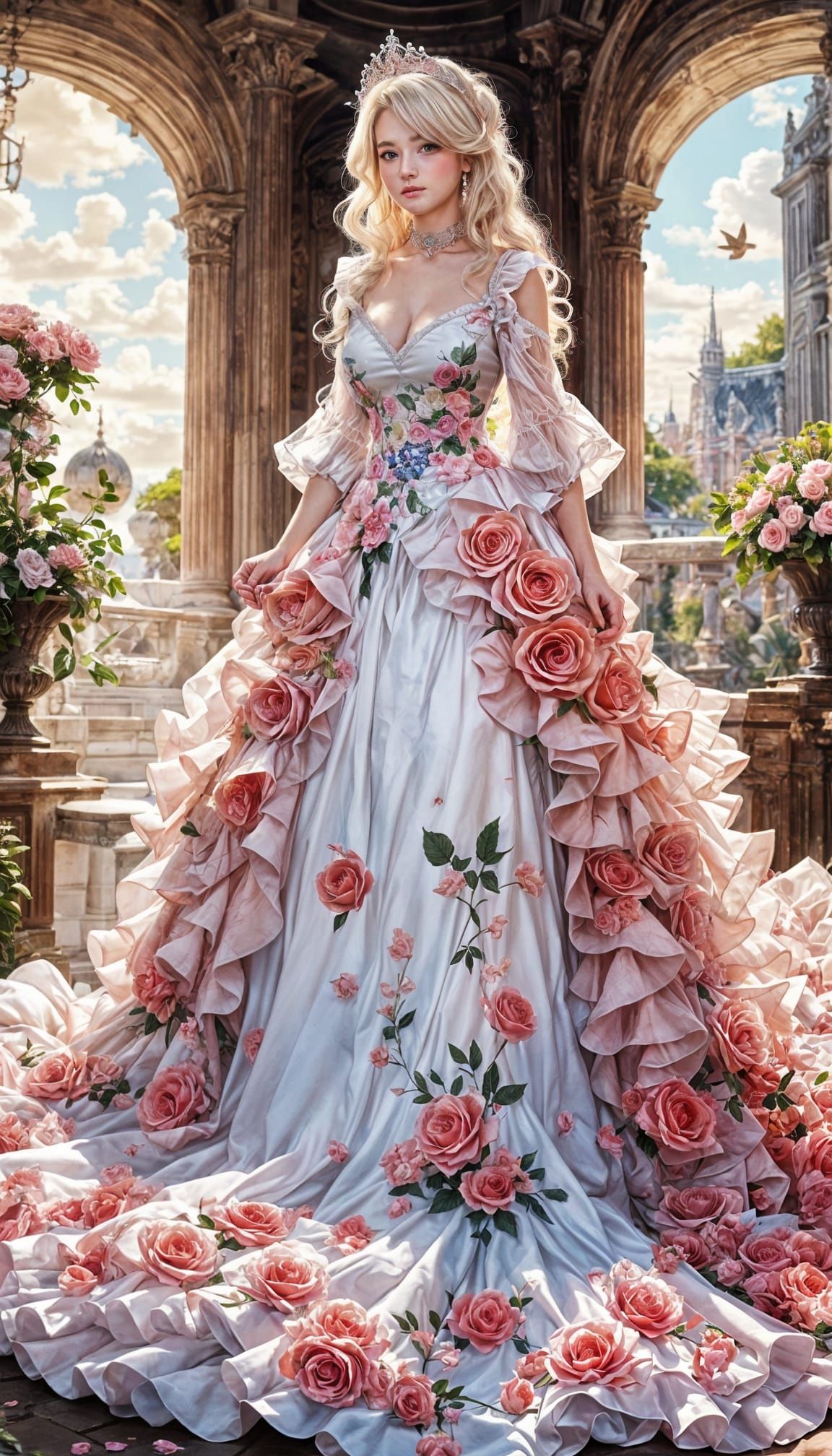 Pastel Princess in Exquisite Rococo Gown