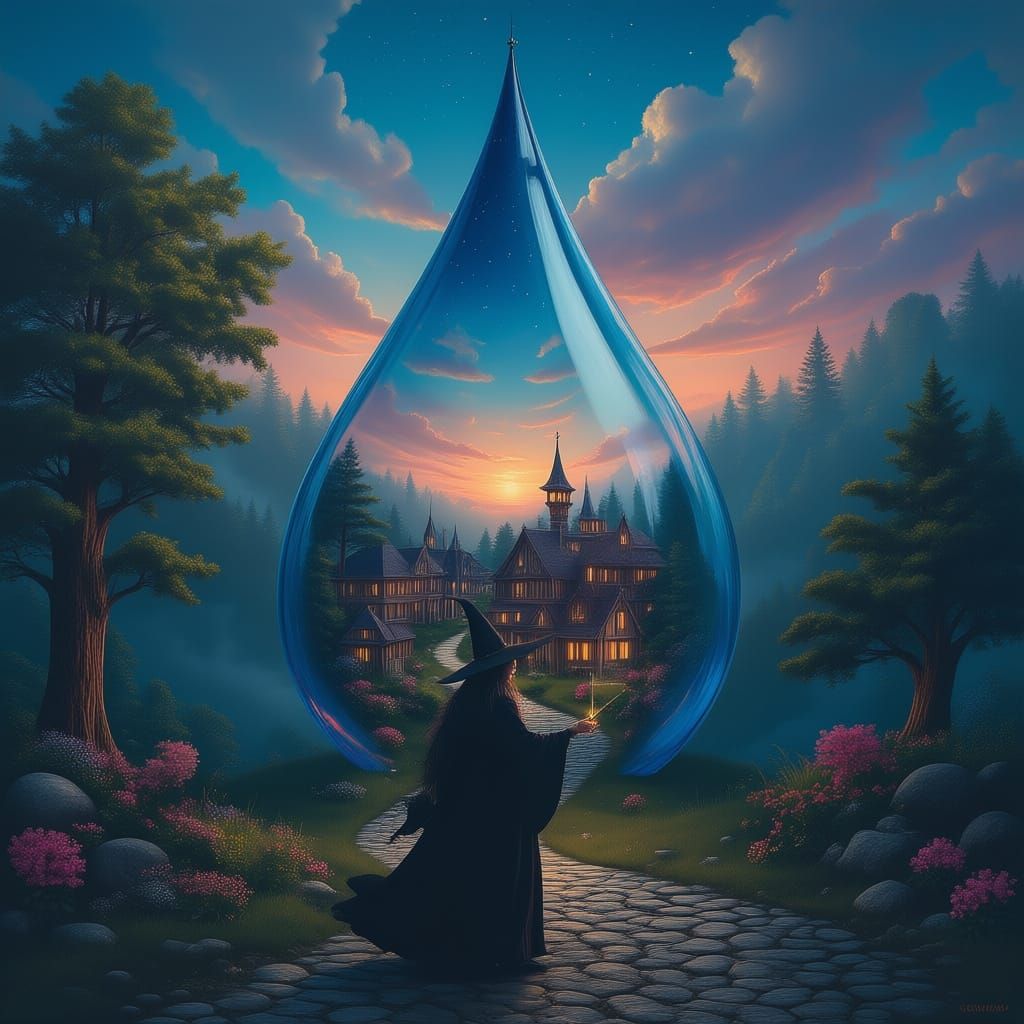 Mystical Brigadoon Village Captured in a Teardrop