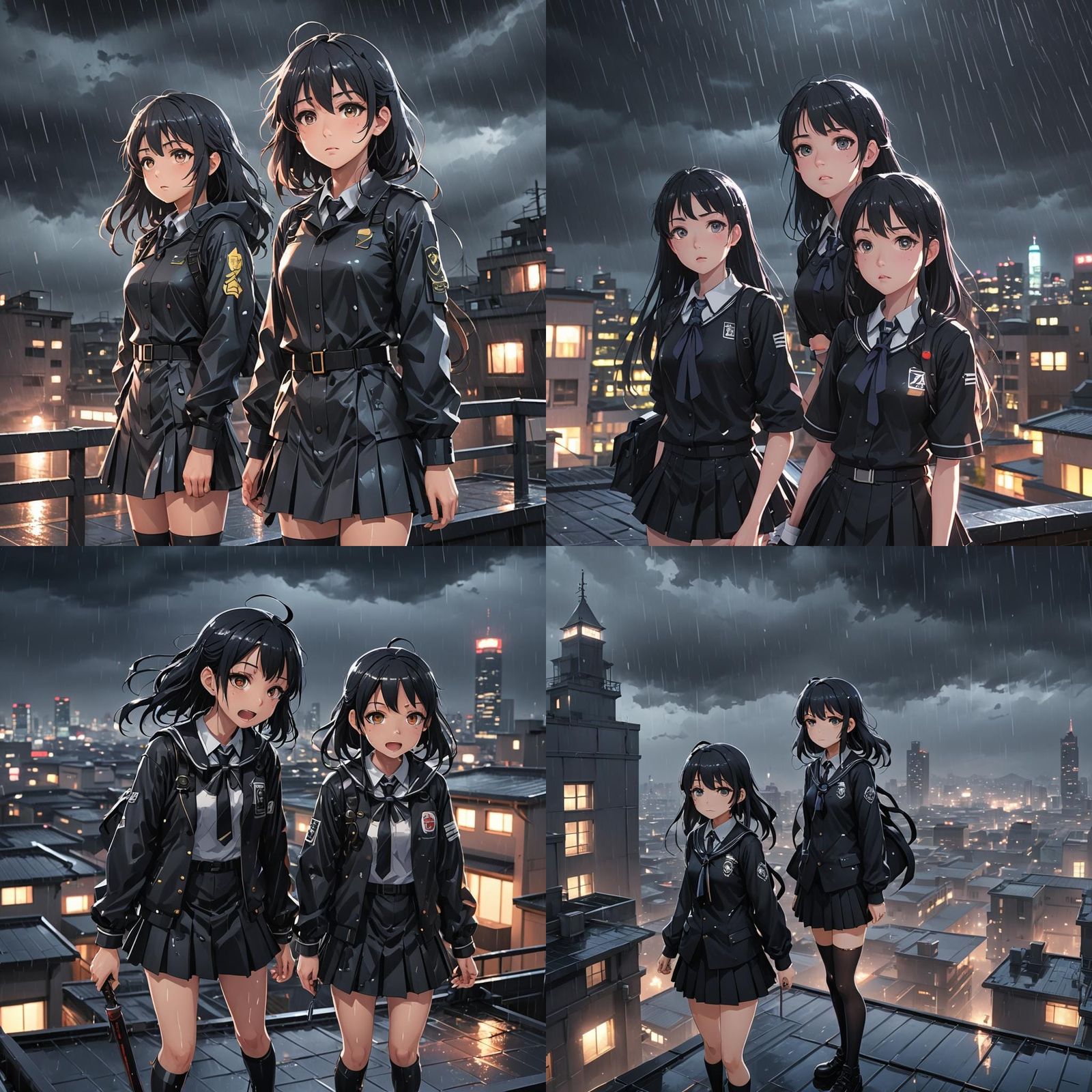 Mysterious Midnight Encounter: 2 Glowing Girls on a School R...