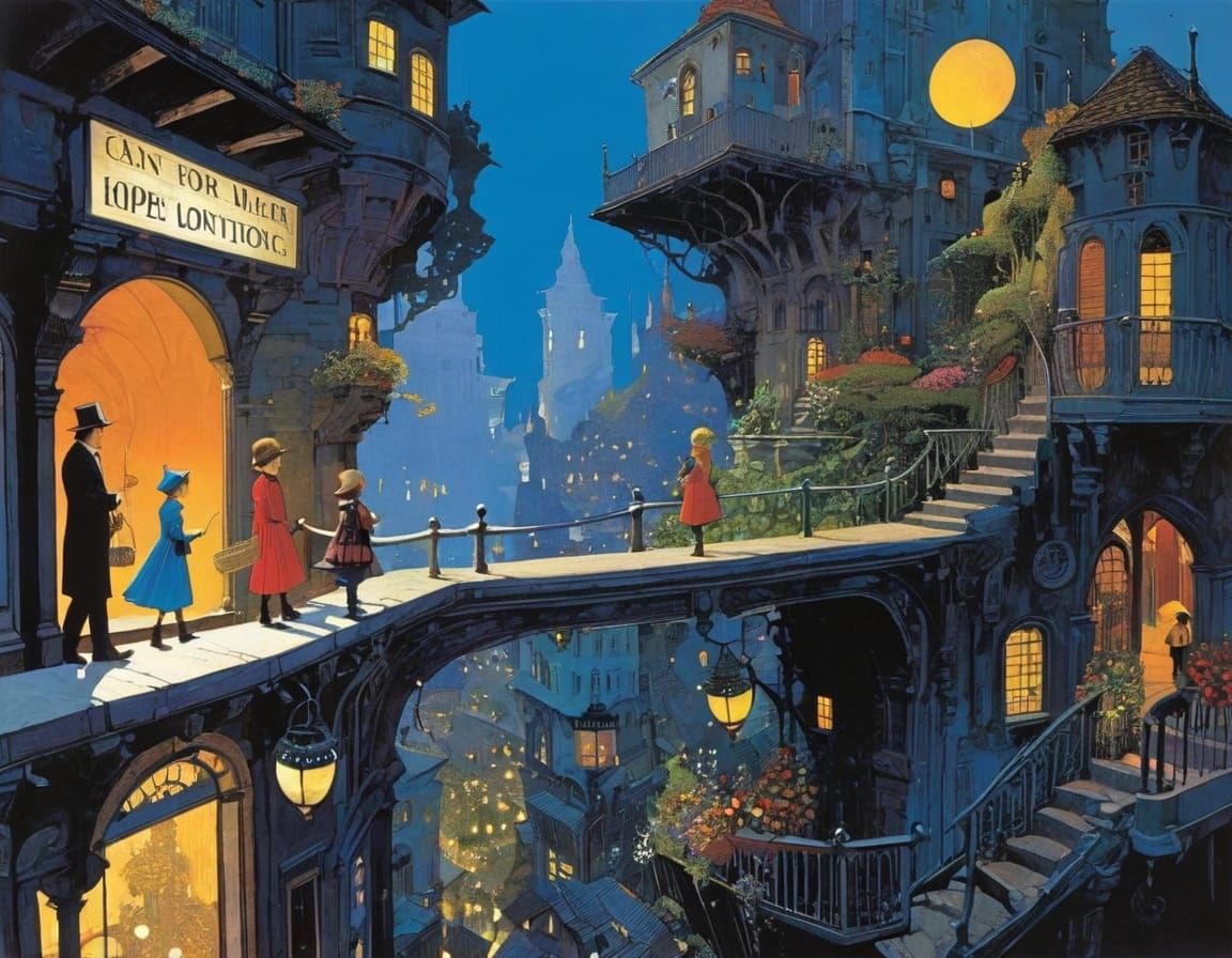 Artistic Mashup in Whimsical Style