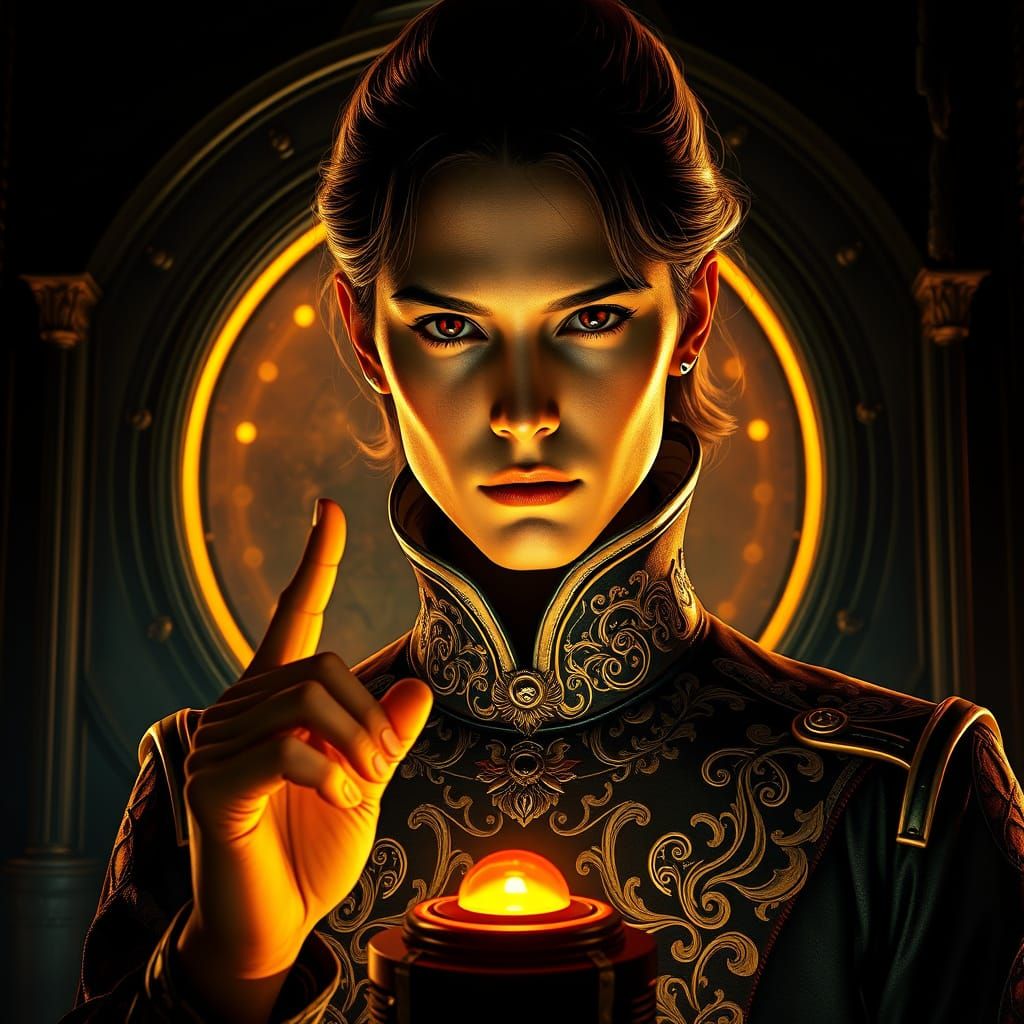 Resolute Figure on the Brink of Destiny