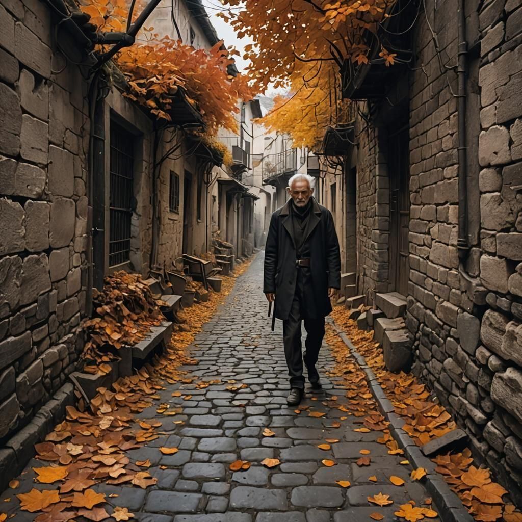 Autumnal Emptiness: A Lonely Street Scene