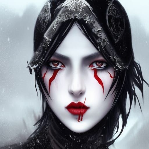 Gothic Samurai: A Fantasy Portrait in Digital Art